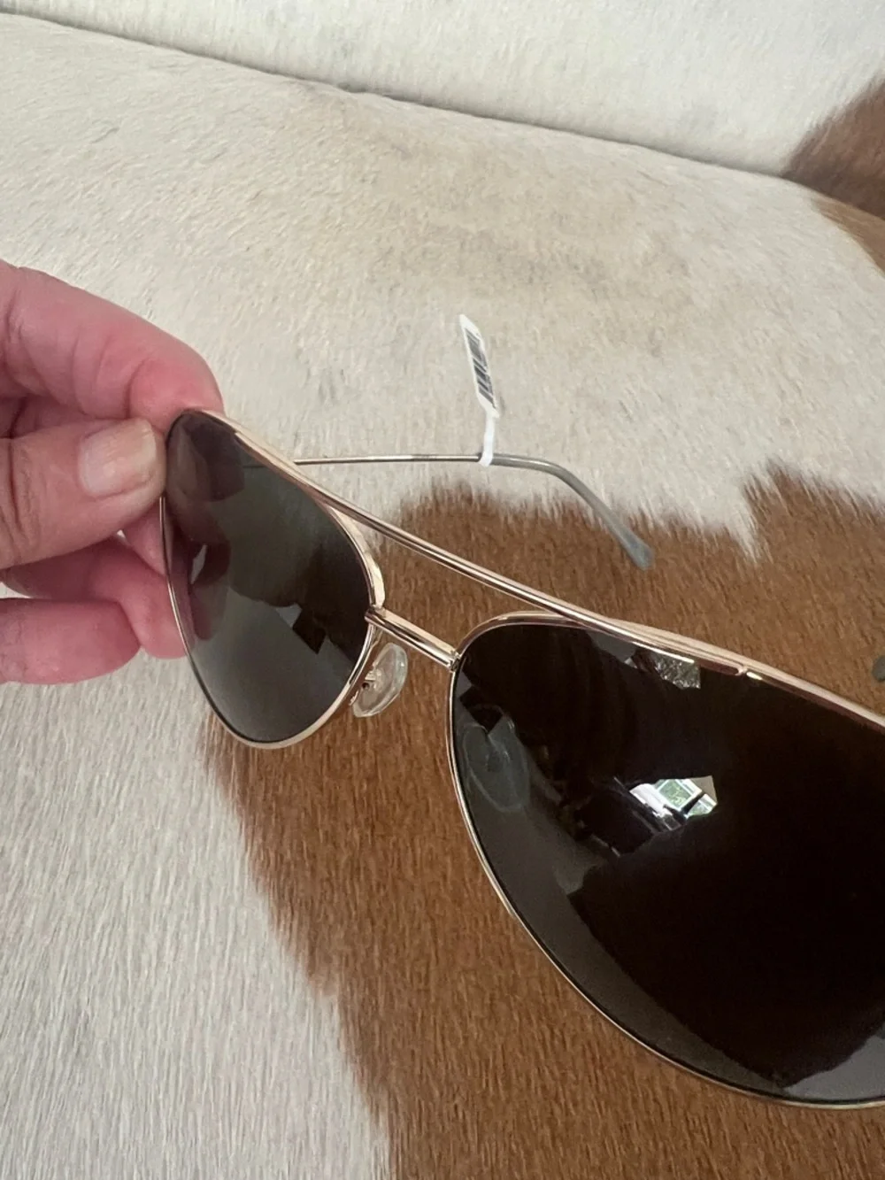 Z Supply Driver  Aviator Sunglasses - Gold Frame with Gray Lenses MSRP $79